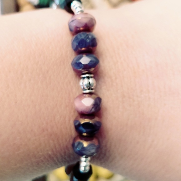 🚫SOLD🚫🆕💜 Tourmaline, Silver & Glass 💜🆕 - Picture 4 of 4